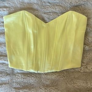 Cute yellow cropped corset top